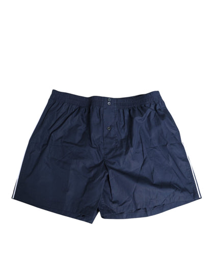 Dolce & Gabbana Navy Blue Cotton Elastic Waistband Button Swimwear – IT48 | M par Dolce & Gabbana | Disponible sur Sandy Store ByNet