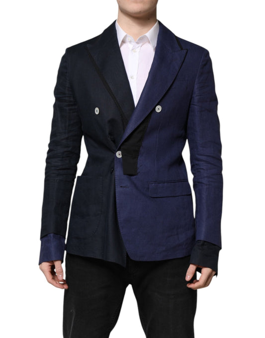 Dolce & Gabbana Navy Blue Double Breasted Suit Coat Blazer – IT50 | L par Dolce & Gabbana | Disponible sur Sandy Store ByNet