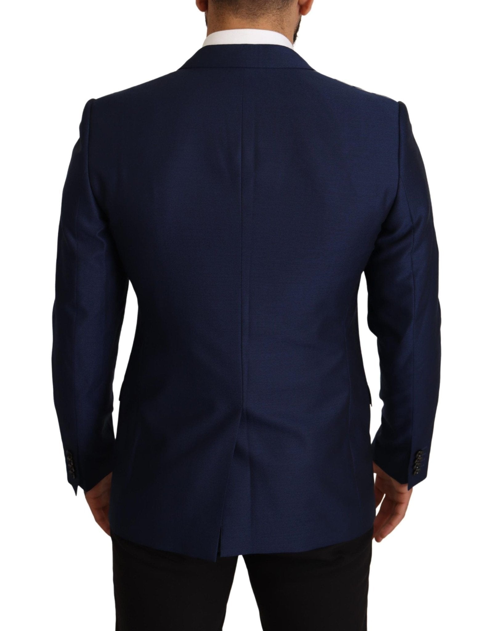 Dolce & Gabbana Navy Blue Virgin Wool Martini Blazer - Sandy Store ByNet