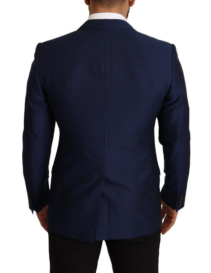 Dolce & Gabbana Navy Blue Virgin Wool Martini Blazer - Sandy Store ByNet