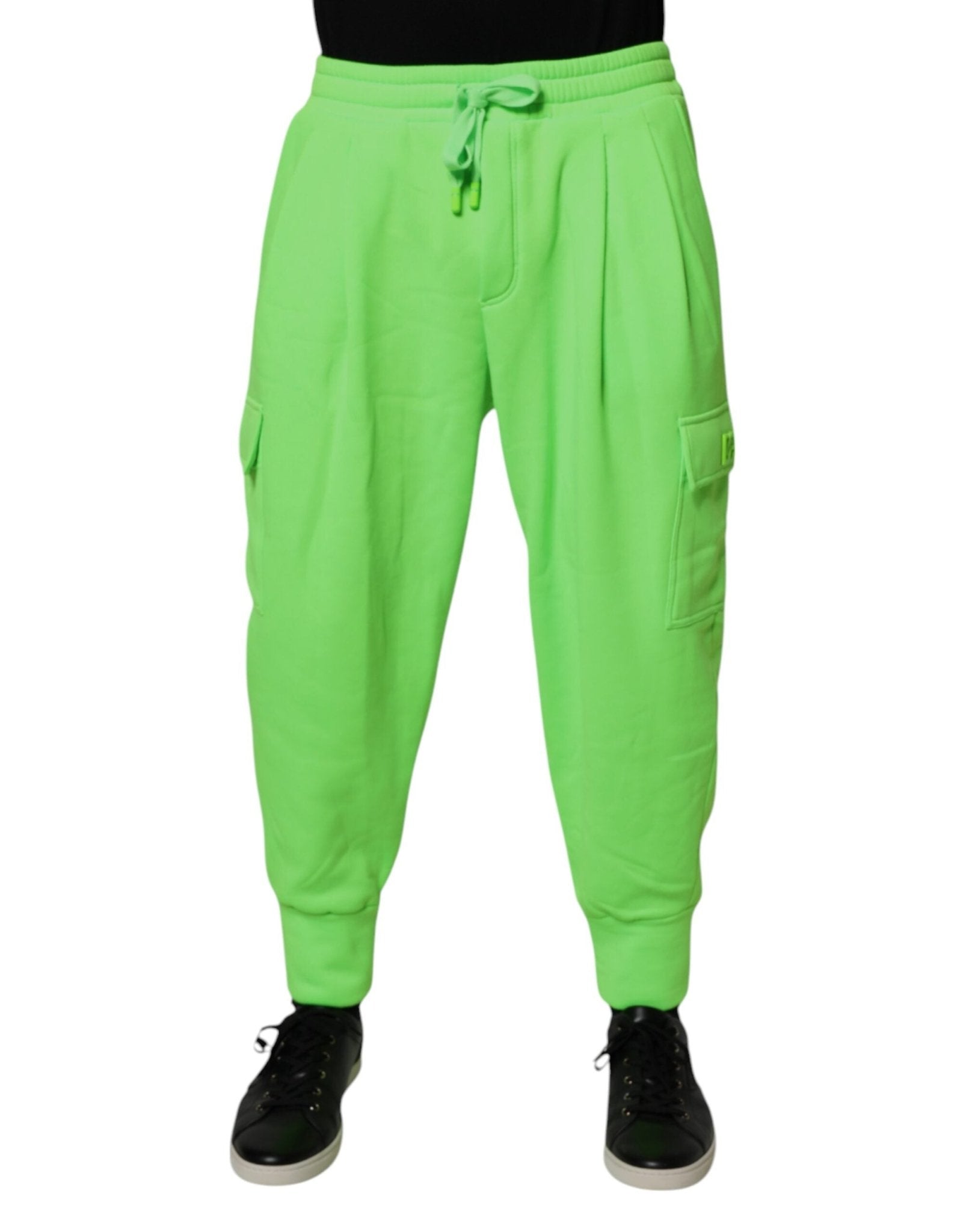 Dolce & Gabbana Neon Green Cargo Jogger Men Sweatpants Pants - Sandy Store ByNet