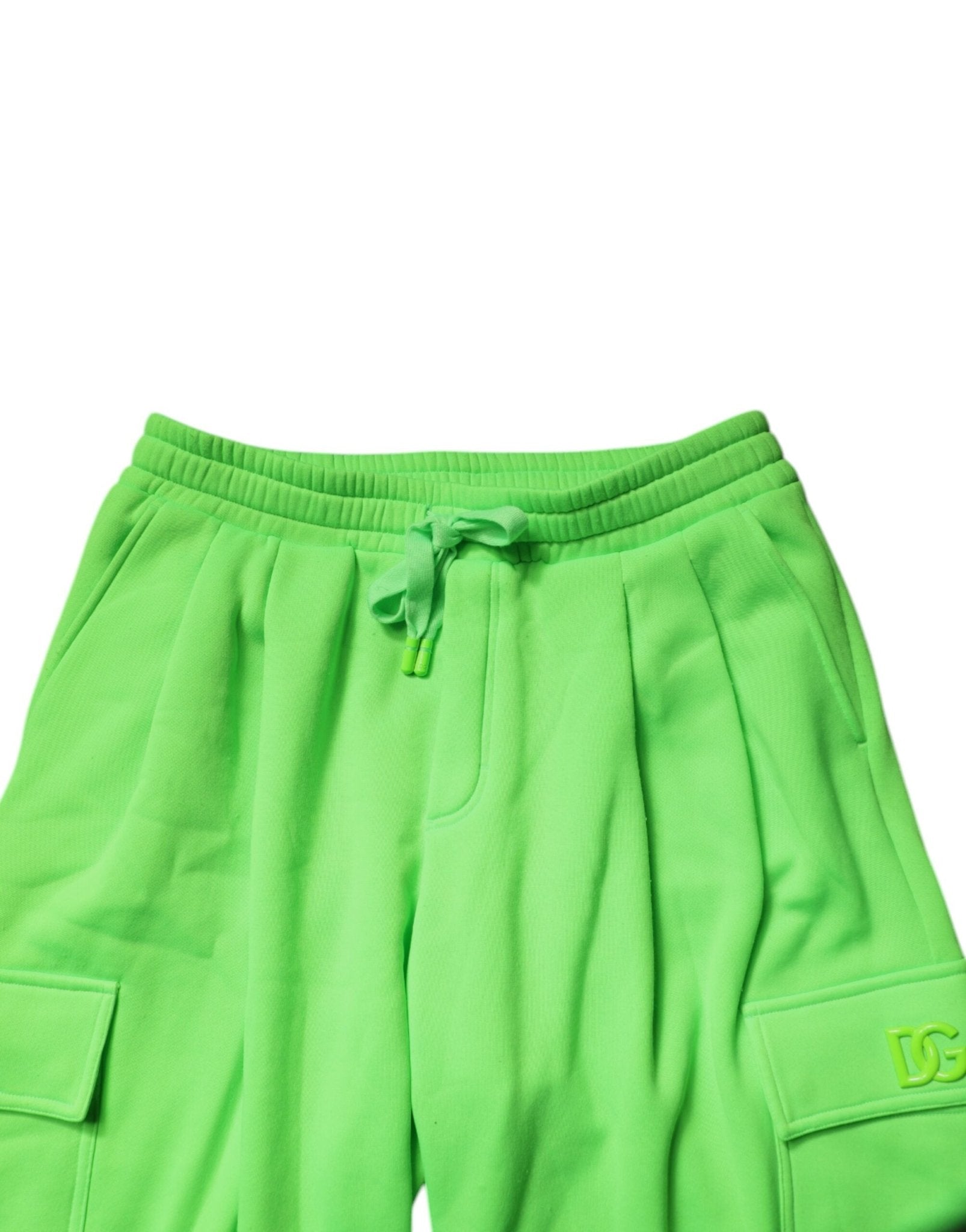 Dolce & Gabbana Neon Green Cargo Jogger Men Sweatpants Pants - Sandy Store ByNet