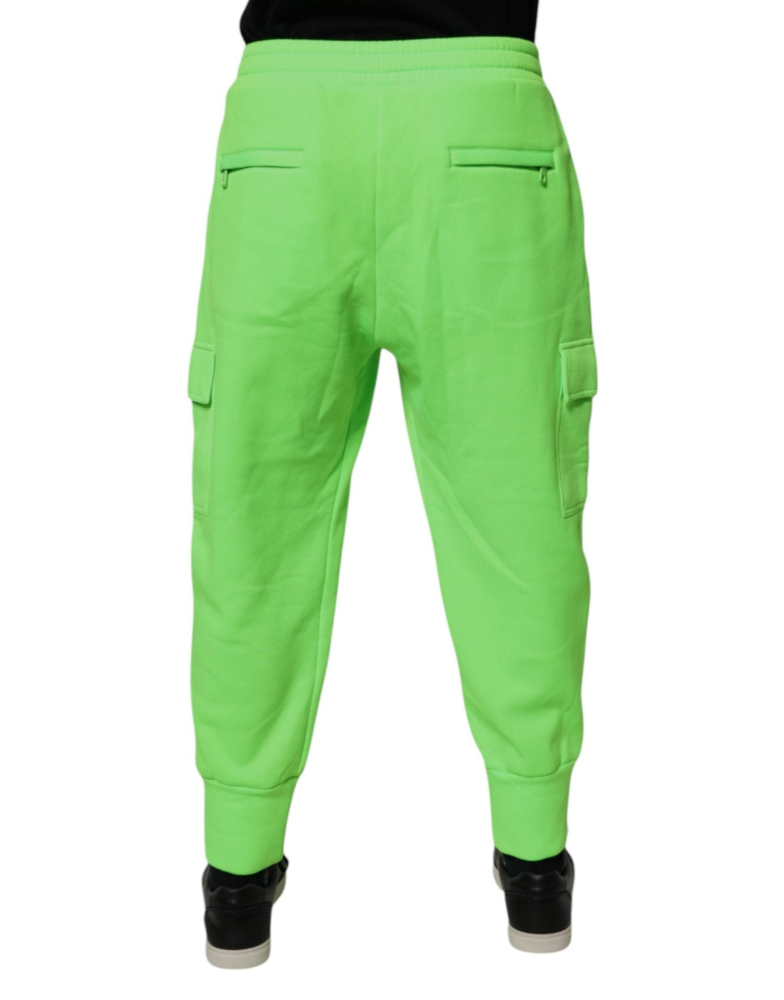 Dolce & Gabbana Neon Green Cargo Jogger Men Sweatpants Pants - Sandy Store ByNet