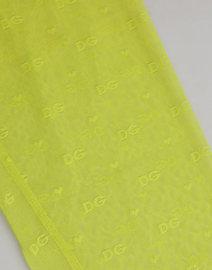 Dolce & Gabbana Neon Green Nylon Logo Lace Leggings Pants Underwear – IT2 | S par Dolce & Gabbana | Disponible sur Sandy Store ByNet