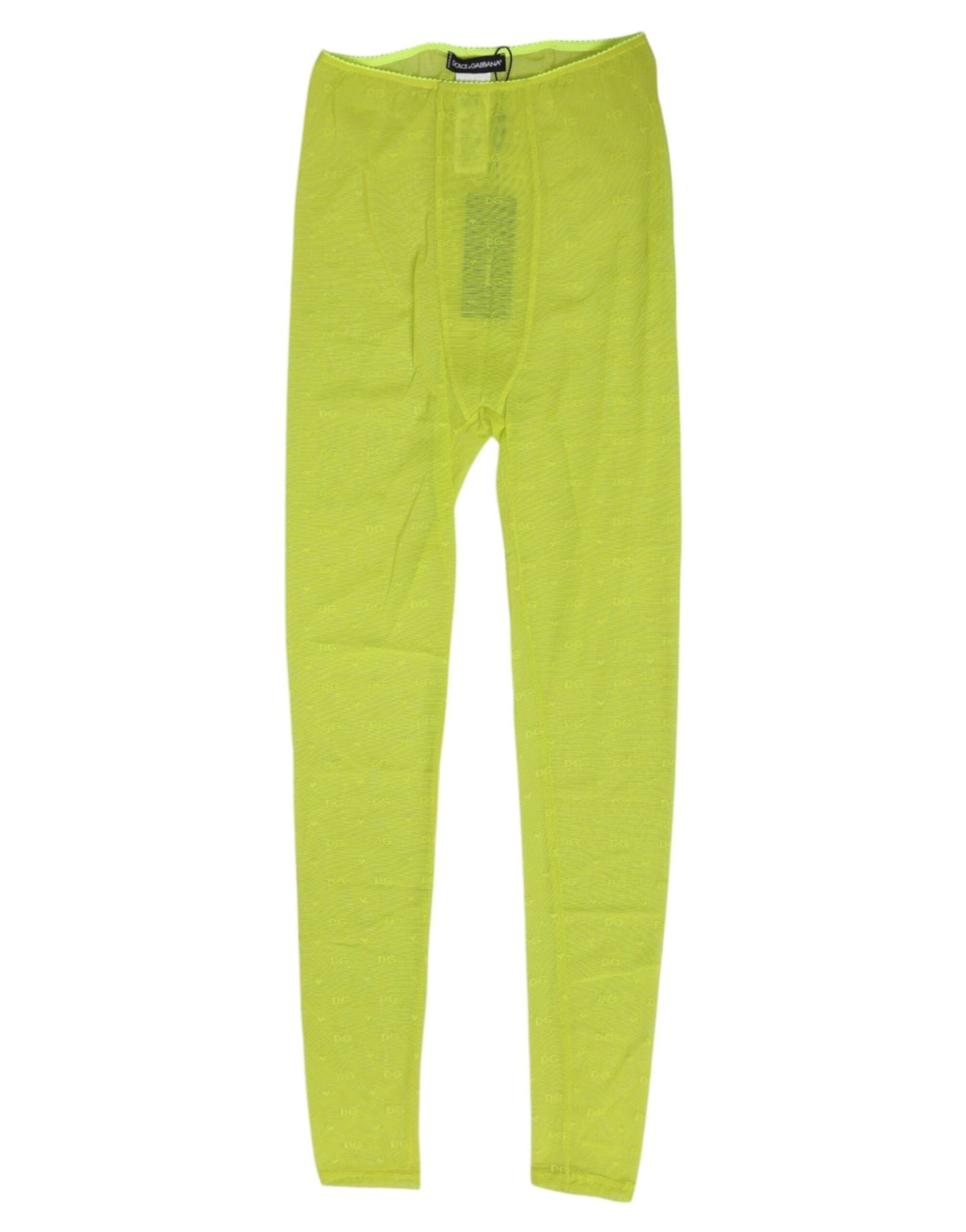 Dolce & Gabbana Neon Green Nylon Logo Lace Leggings Pants Underwear – IT2 | S par Dolce & Gabbana | Disponible sur Sandy Store ByNet