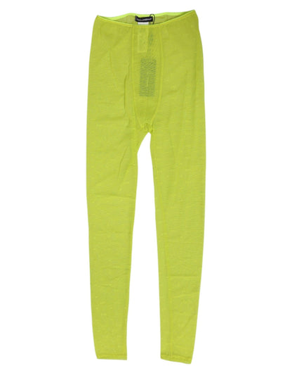 Dolce & Gabbana Neon Green Nylon Logo Lace Leggings Pants Underwear – IT2 | S par Dolce & Gabbana | Disponible sur Sandy Store ByNet