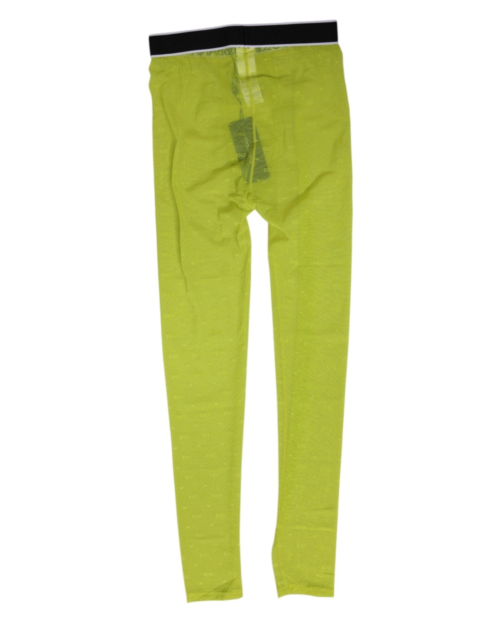 Dolce & Gabbana Neon Green Nylon Logo Lace Leggings Pants Underwear – IT2 | S par Dolce & Gabbana | Disponible sur Sandy Store ByNet