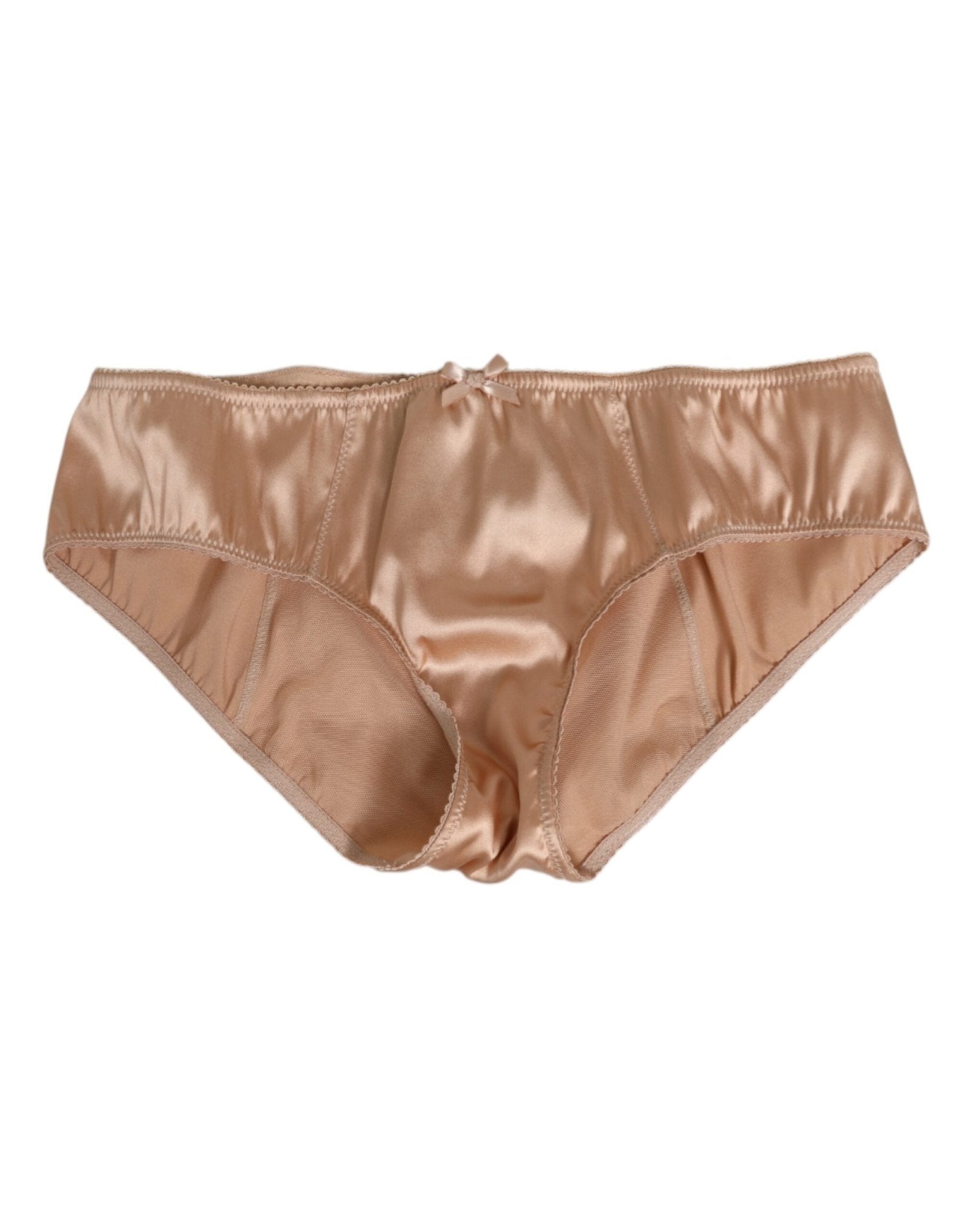 Dolce & Gabbana Nude Beige Silk Satin Stretch Bow Briefs Underwear – IT2 | S par Dolce & Gabbana | Disponible sur Sandy Store ByNet