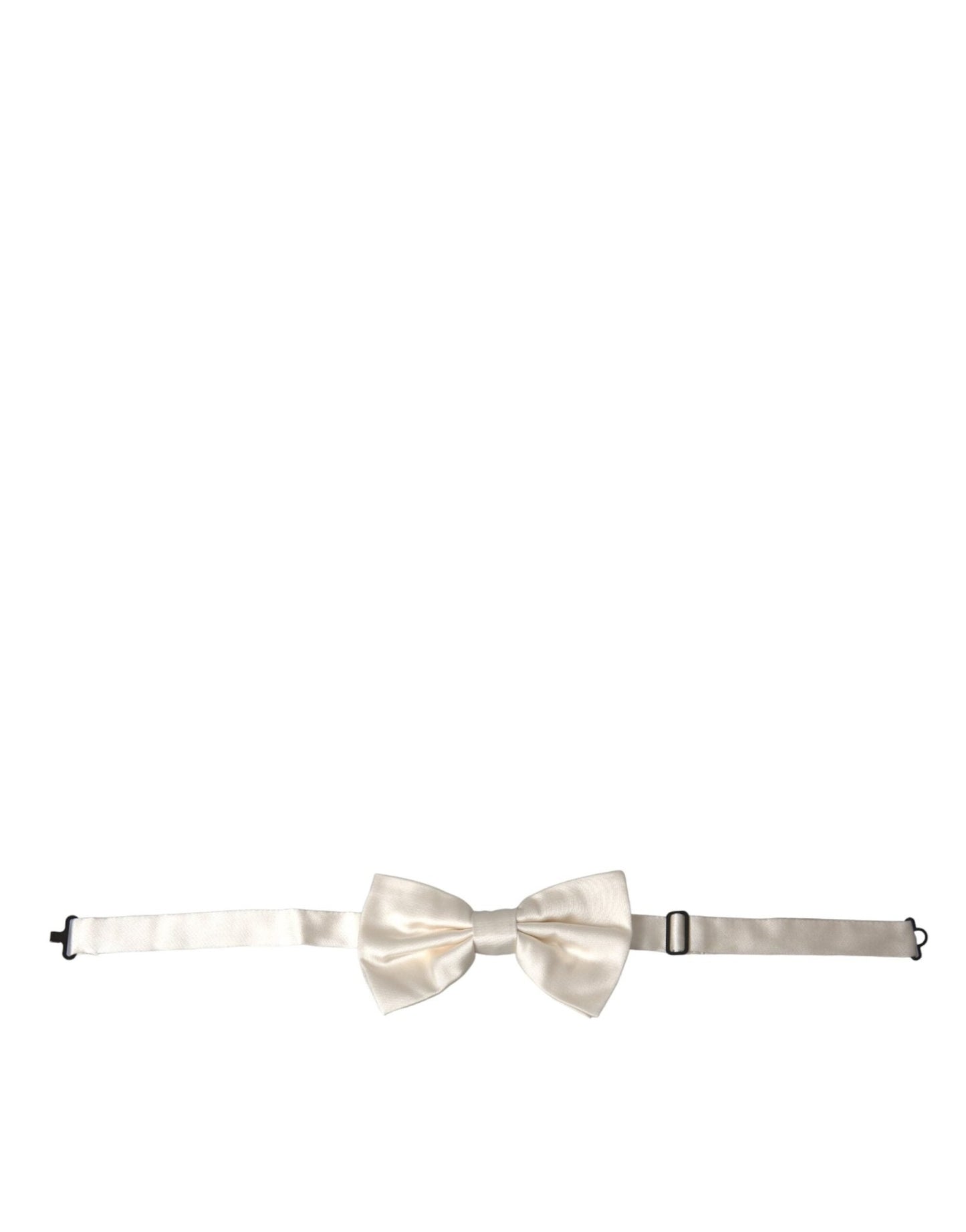 Dolce & Gabbana Off White Silk Adjustable Neck Men Bow Tie – par Dolce & Gabbana | Disponible sur Sandy Store ByNet