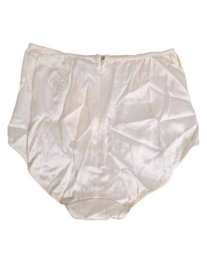 Dolce & Gabbana Off White Silk High Waist Girdle Panty Underwear – IT2 | S par Dolce & Gabbana | Disponible sur Sandy Store ByNet