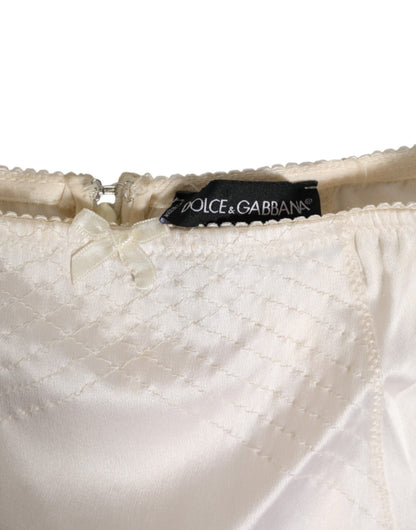 Dolce & Gabbana Off White Silk High Waist Girdle Panty Underwear – IT2 | S par Dolce & Gabbana | Disponible sur Sandy Store ByNet