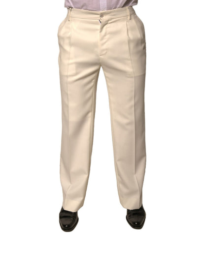 Dolce & Gabbana Off White Straight Dress Pants – IT48 | M par Dolce & Gabbana | Disponible sur Sandy Store ByNet