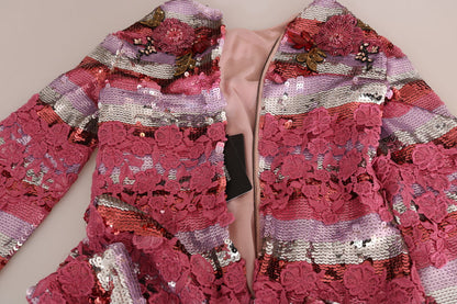 Dolce & Gabbana Opulent Pink Sequined Floor - Length Dress - Sandy Store ByNet