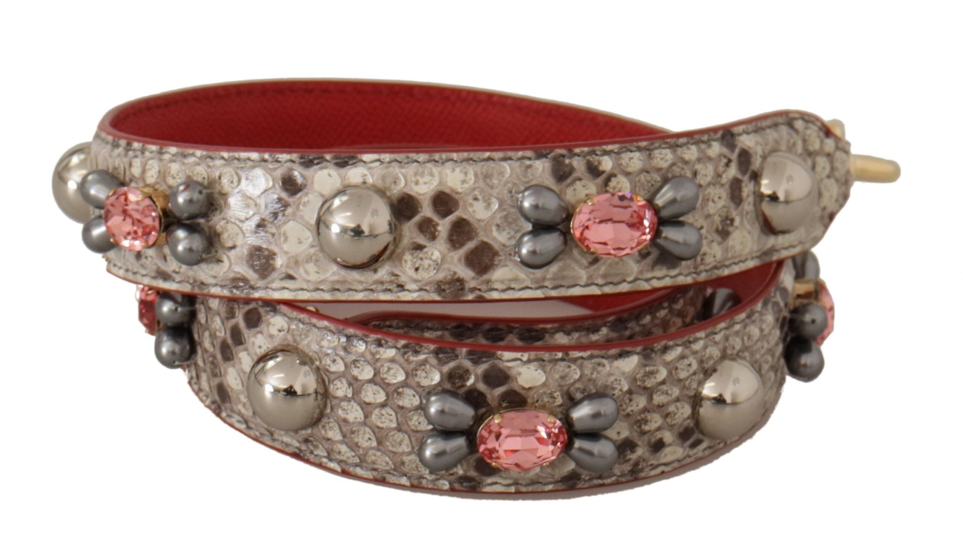 Dolce & Gabbana Opulent Python Leather Bag Strap in Beige - Sandy Store ByNet
