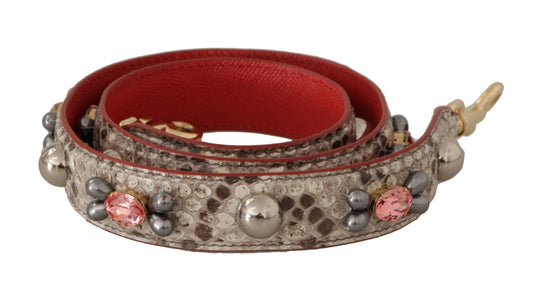 Dolce & Gabbana Opulent Python Leather Bag Strap in Beige - Sandy Store ByNet