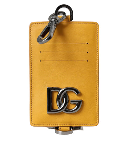 Dolce & Gabbana Orange Calf Leather Credit Card Holder Clip On Wallet – par Dolce & Gabbana | Disponible sur Sandy Store ByNet