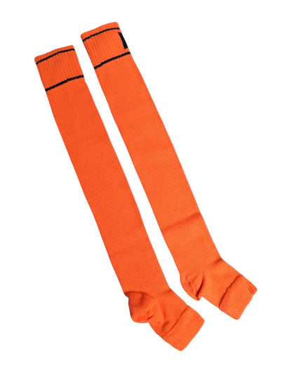 Dolce & Gabbana Orange Cotton DG Logo Print Open Toe Socks – par Dolce & Gabbana | Disponible sur Sandy Store ByNet