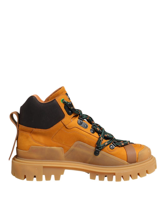 Dolce & Gabbana Orange Lace Up Trekking Ankle Boots Shoes – EU46/US13 par Dolce & Gabbana | Disponible sur Sandy Store ByNet