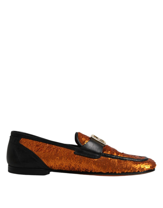 Dolce & Gabbana Orange Sequin Embellished Men Loafers Shoes – EU41/US8 par Dolce & Gabbana | Disponible sur Sandy Store ByNet