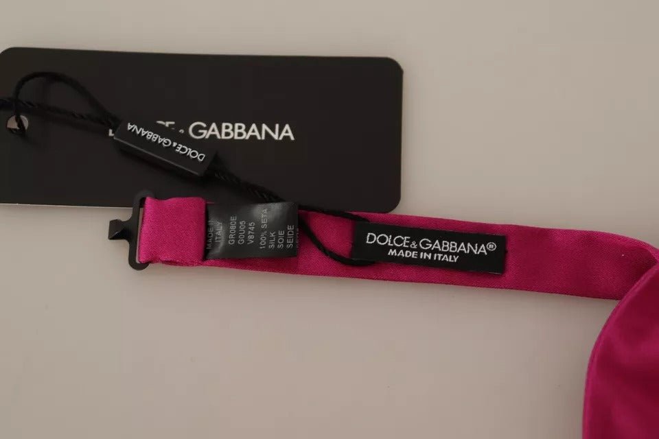 Dolce & Gabbana Pink 100% Silk Adjustable Neck Bow Tie Men – par Dolce & Gabbana | Disponible sur Sandy Store ByNet