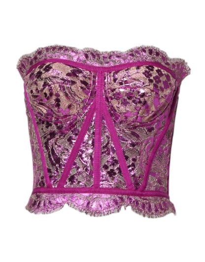 Dolce & Gabbana Pink Bustier Sleeveless Corset Blouse Top – IT40|S par Dolce & Gabbana | Disponible sur Sandy Store ByNet