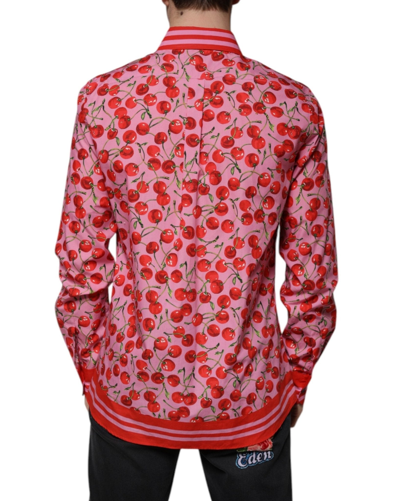 Dolce & Gabbana Pink Cherry Cotton Formal MARTINI Dress Shirt - Sandy Store ByNet