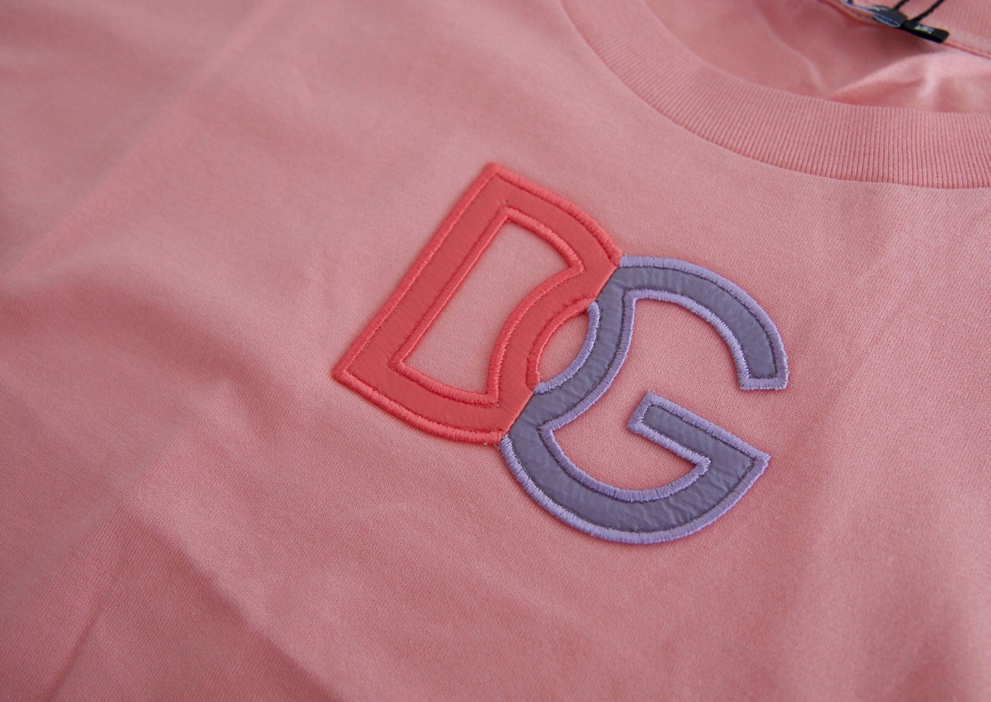 Dolce & Gabbana Pink Cotton DG Logo Crew Neck Tank T-shirt – IT36|XXS par Dolce & Gabbana | Disponible sur Sandy Store ByNet