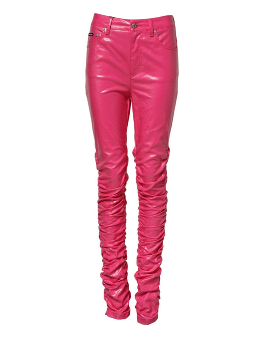 Dolce & Gabbana Pink Cotton High Waisted Skinny Denim Jeans – IT40|S par Dolce & Gabbana | Disponible sur Sandy Store ByNet