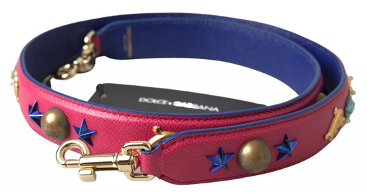 Dolce & Gabbana Pink Exotic Leather Studded Shoulder Strap - Sandy Store ByNet