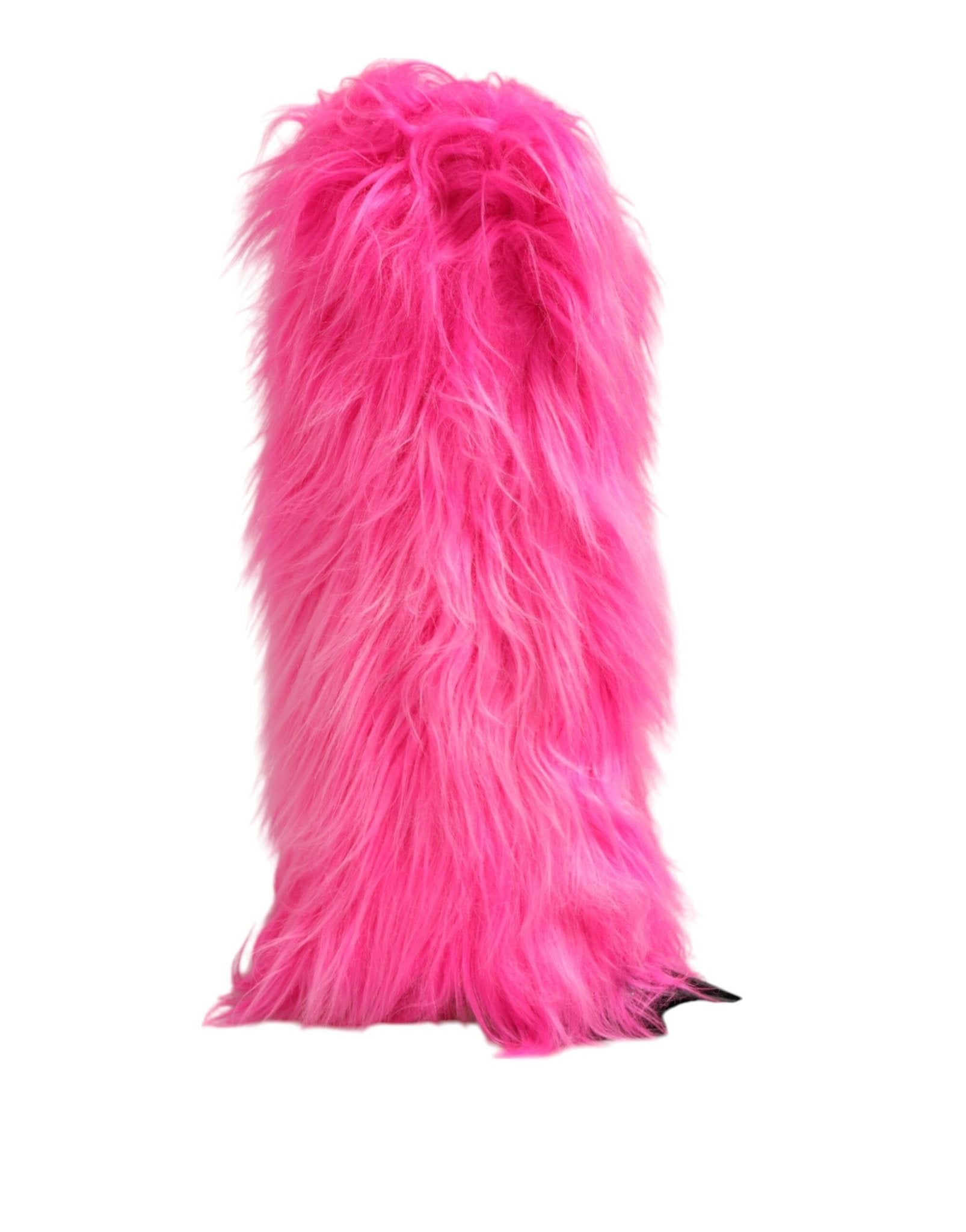 Dolce & Gabbana Pink Faux Fur Leather High Heels Boots Shoes – EU38/US7.5 par Dolce & Gabbana | Disponible sur Sandy Store ByNet