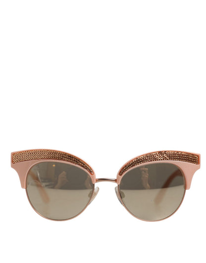 Dolce & Gabbana Pink Gold Mirrored Cat Eye DG6109 Sequined Sunglasses – par Dolce & Gabbana | Disponible sur Sandy Store ByNet