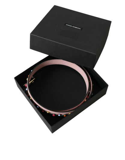 Dolce & Gabbana Pink Leather Handbag Accessory Shoulder Strap - Sandy Store ByNet