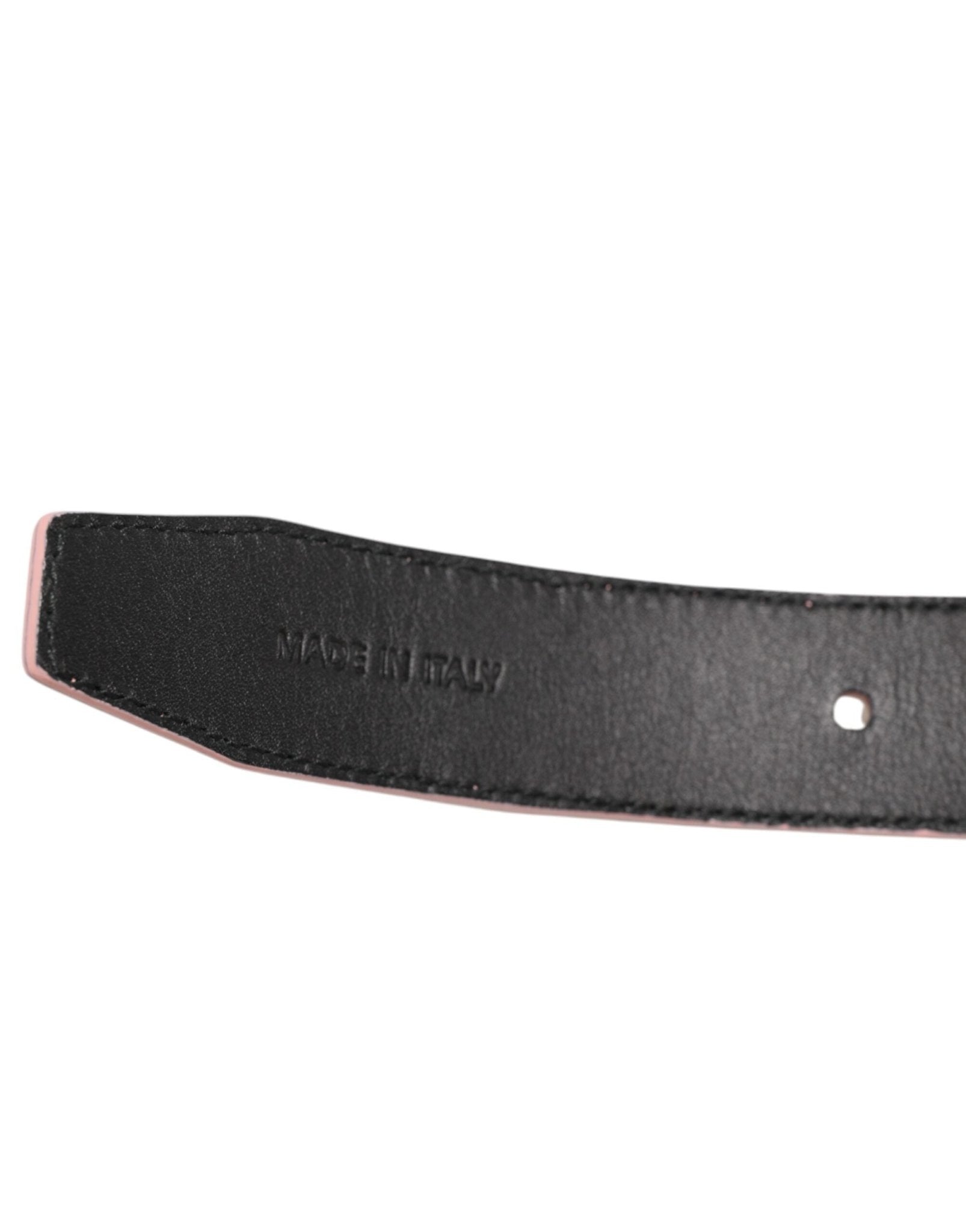 Dolce & Gabbana Pink Leather Perforated Detailing Buckle Belt – 95 cm / 38 Inches par Dolce & Gabbana | Disponible sur Sandy Store ByNet