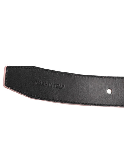 Dolce & Gabbana Pink Leather Perforated Detailing Buckle Belt – 95 cm / 38 Inches par Dolce & Gabbana | Disponible sur Sandy Store ByNet
