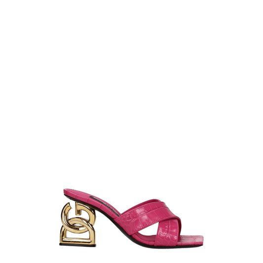 Dolce & Gabbana Pink Leather Platforms – EU37/US7 par Dolce & Gabbana | Disponible sur Sandy Store ByNet