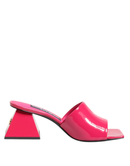 Dolce & Gabbana Pink Open Toe Block Heel Mules Sandals Shoes – EU35/US4.5 par Dolce & Gabbana | Disponible sur Sandy Store ByNet
