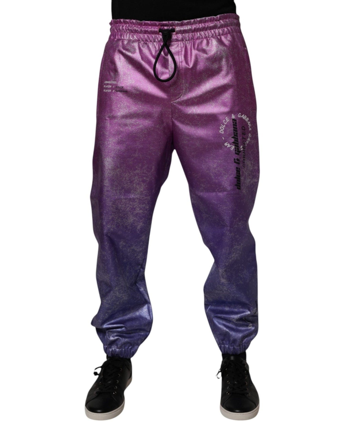 Dolce & Gabbana Pink Purple Two Tone Jogger Sweatpants Pants - Sandy Store ByNet