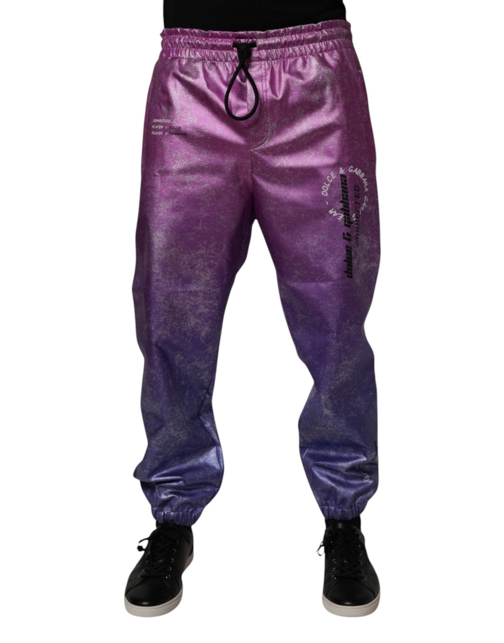 Dolce & Gabbana Pink Purple Two Tone Jogger Sweatpants Pants - Sandy Store ByNet