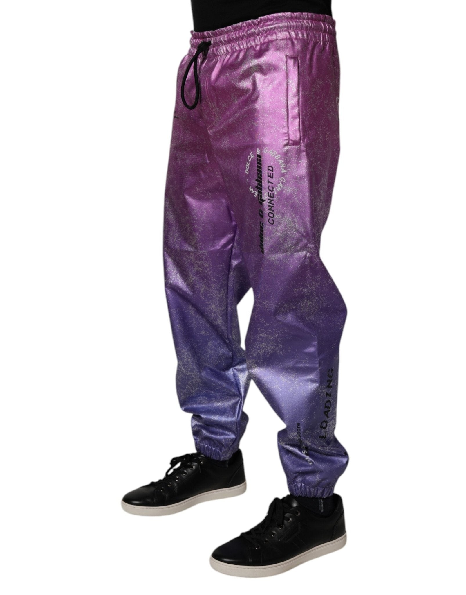 Dolce & Gabbana Pink Purple Two Tone Jogger Sweatpants Pants - Sandy Store ByNet