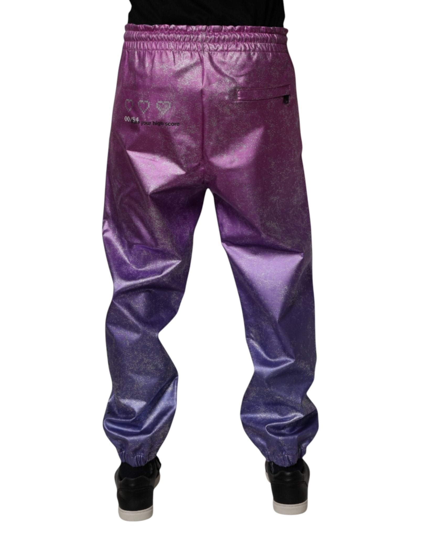 Dolce & Gabbana Pink Purple Two Tone Jogger Sweatpants Pants - Sandy Store ByNet