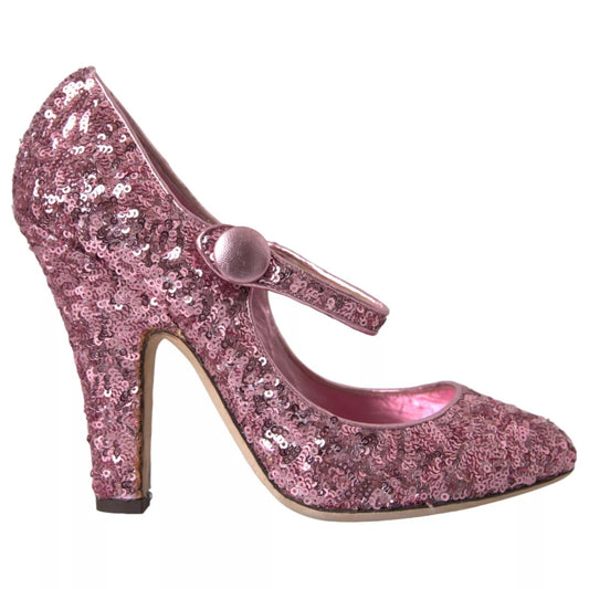 Dolce & Gabbana Pink Sequin Mary Jane Pumps High Heels Shoes – EU39/US8.5 par Dolce & Gabbana | Disponible sur Sandy Store ByNet