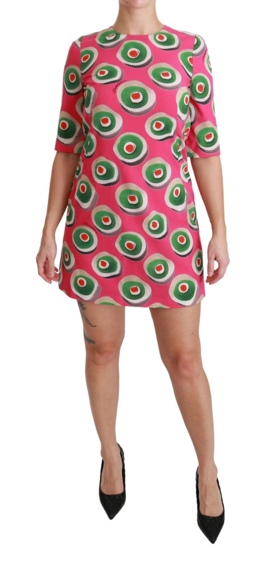 Dolce & Gabbana Pink Sicily Cupcake Shift Mini Dress - Sandy Store ByNet