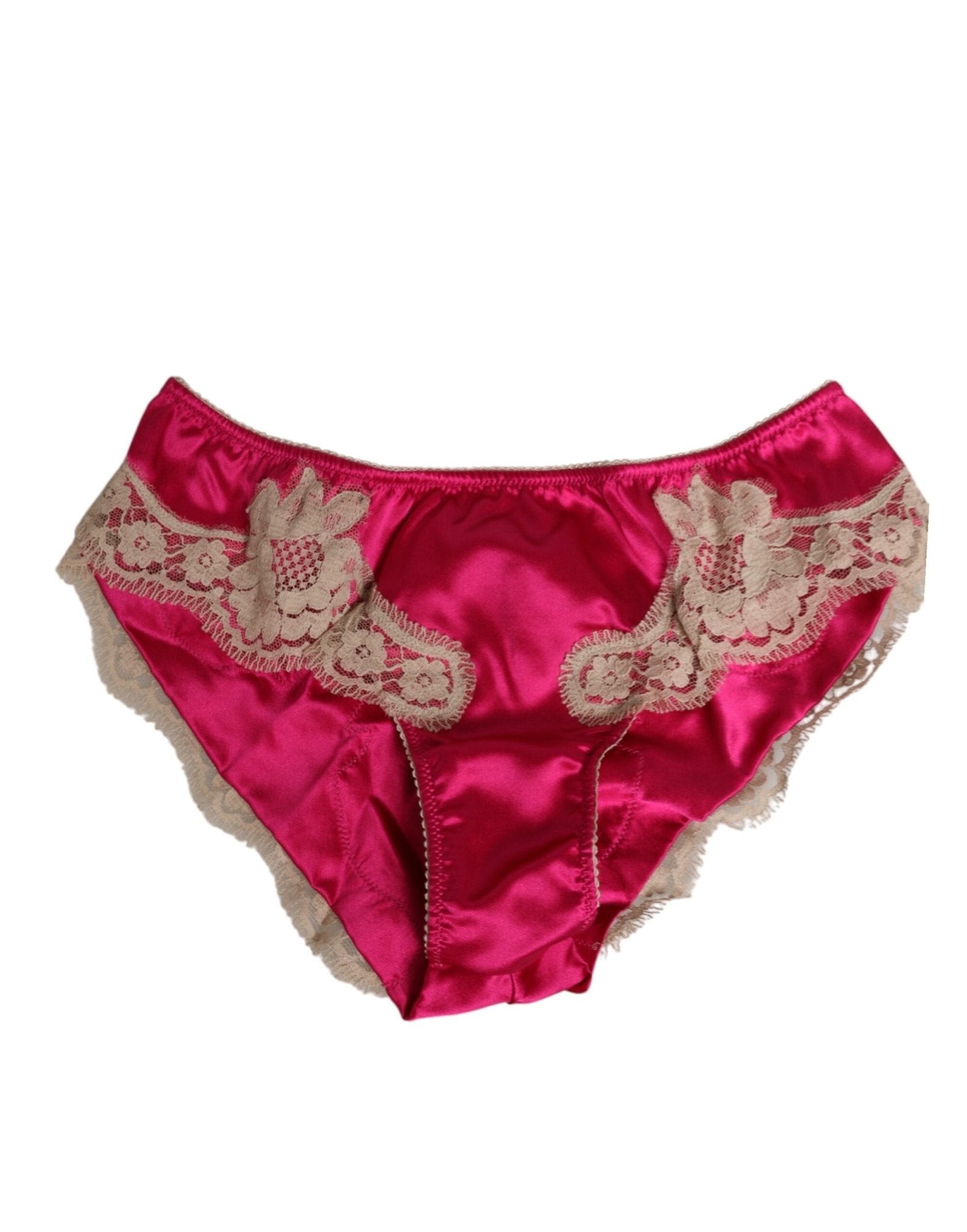 Dolce & Gabbana Pink Silk Satin Lace Trim New Slip Underwear – IT3 | M par Dolce & Gabbana | Disponible sur Sandy Store ByNet