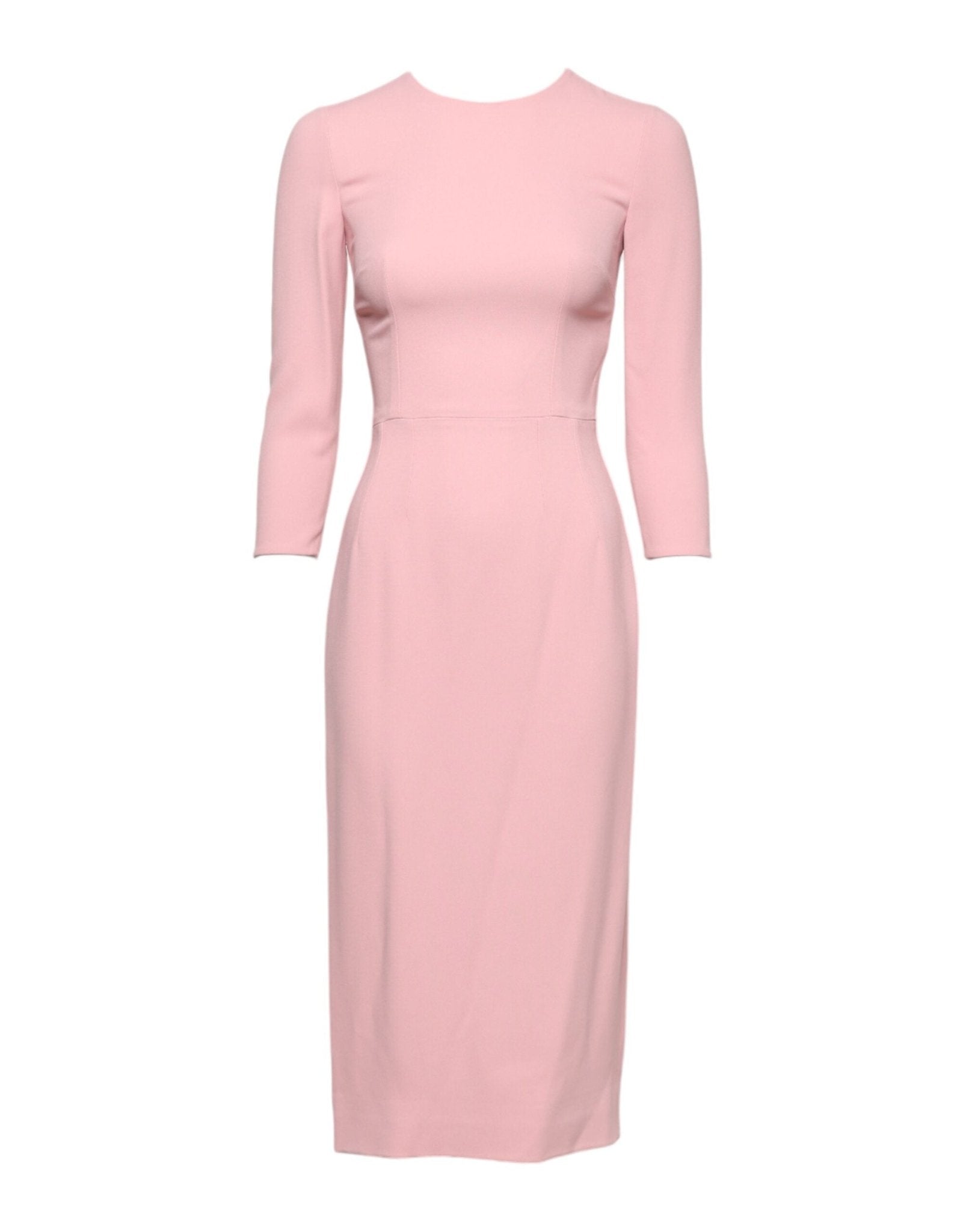 Dolce & Gabbana Pink Viscose 3/4 Sleeves Sheath Midi Dress – IT36|XXS par Dolce & Gabbana | Disponible sur Sandy Store ByNet