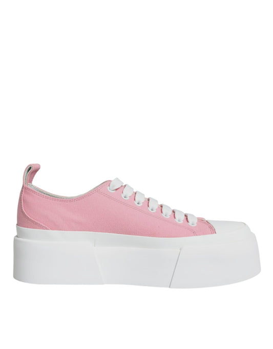 Dolce & Gabbana Pink White Canvas Logo Low Top Sneakers Shoes – EU39/US8.5 par Dolce & Gabbana | Disponible sur Sandy Store ByNet