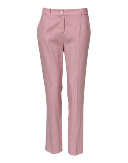 Dolce & Gabbana Pink Wool Mid Waist Tapered Pants – IT40|S par Dolce & Gabbana | Disponible sur Sandy Store ByNet