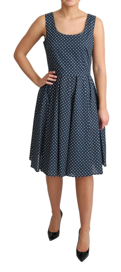 Dolce & Gabbana Polka Dot Sleeveless A - Line Dress - Sandy Store ByNet