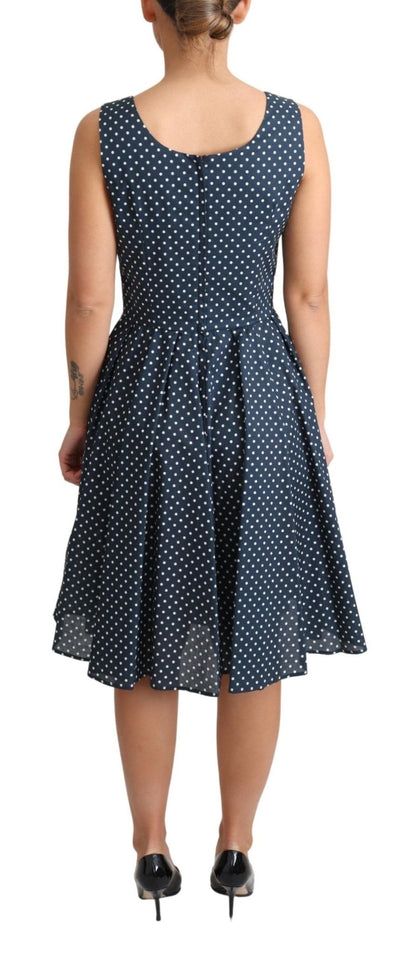 Dolce & Gabbana Polka Dot Sleeveless A - Line Dress - Sandy Store ByNet
