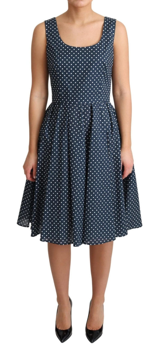 Dolce & Gabbana Polka Dot Sleeveless A - Line Dress - Sandy Store ByNet