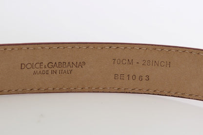 Dolce & Gabbana Polka Dot Snakeskin Belt with Silver Buckle - Sandy Store ByNet